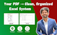 build a ready to use data conversion system that turns pdfs into excel sheets