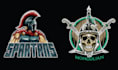 do vector spartan skull warrior logo illustration design