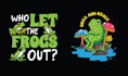 create colorful frog logo and t shirt design