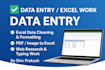 do accurate data entry, excel work, and PDF to excel or word conversion