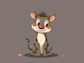 create flat animal cartoon illustration
