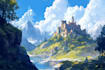 paint fantasy landscape illustrations