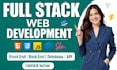 full stack web development HTML CSS javascript react