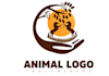 create a unique vintage animal logo design with hand drawn