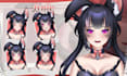 create custom pngtuber model avatar chibi vtuber model character with expression