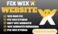 fix wix website wix bug fix wix website redesign edit wix website fix wix studio