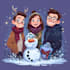 draw christmas cartoon caricature