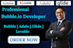 build no code bubble io adalo glide flutterflow mvp saas ai API web app