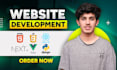 build a custom website as full stack website developer