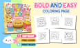 design bold and easy coloring book for kids
