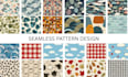 design custom seamless patterns for branding, textile, fabric home decor
