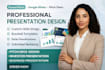 make a professional powerpoint presentation, investor pitch deck, goggle slides