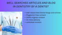 write dental blogs and articles as a dentist