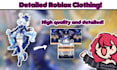 design your roblox clothing, cosplay, sets, shirts, pants