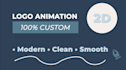create a clean 2d logo animation