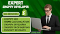 be your shopify developer store setup dropshipping  SEO theme customization