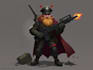 draw 2d game art military character design