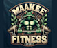 create retro fitness frog mascot logo