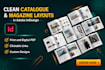 design clean catalogue and magazine layouts in indesign