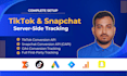 setup tiktok and snapchat pixel server side tracking with stape, ga4 and gtm