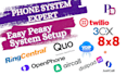 setup 3cx ringcentral quo vicidial openphone twilio  zoom call voip sip ivr a2p