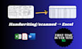 retype and convert handwritten or scanned docs to excel