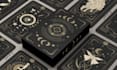 draw custom tarot card oracle fantasy zodiac playing card game with box mockup
