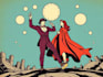 draw a retro vintage comic illustration