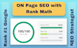 setup rank math SEO and do on page optimization 90 plus score