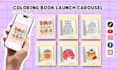 design social media post for coloring book launch