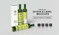 design 3d box and label mockups for product packaging
