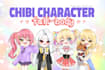 draw cute full body anime chibi characters