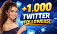 promote your twitter or x 1,000 followers