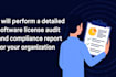 perform a software license audit and compliance report