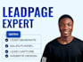 design landing page, leadpages, sales funnel and lead generation page