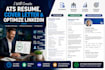 create ats resume, cover letter and optimized linkedin