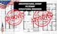 architectural stamp and drawing, mep pe stamp for massachusetts iowa city permit