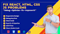 fix frontend bugs, UI issues, and responsive design problems