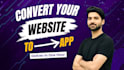 convert your website to app, website to android and ios app