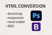 convert figma, PSD, xd to responsive HTML, CSS, or tailwind CSS