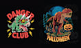 create unique t shirt dinosaur brings pumpkin logo