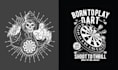 make retro skull dart game grim reaper logo