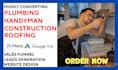 generate handyman plumbing construction roofing leads and build website