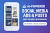 create ai powered social media posts image ads and quote designs for you