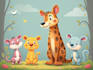 draw animals cartoon illustration