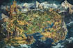 drawn vector fantasy map illustration city map design