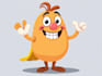 create flat funny cartoon character mascot