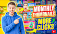 design high CTR youtube thumbnails for gaming, tech, finance and vlog channels