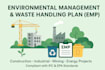 develop a professional environmental management and waste handling plan emp