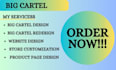 build, design and redesign big cartel website